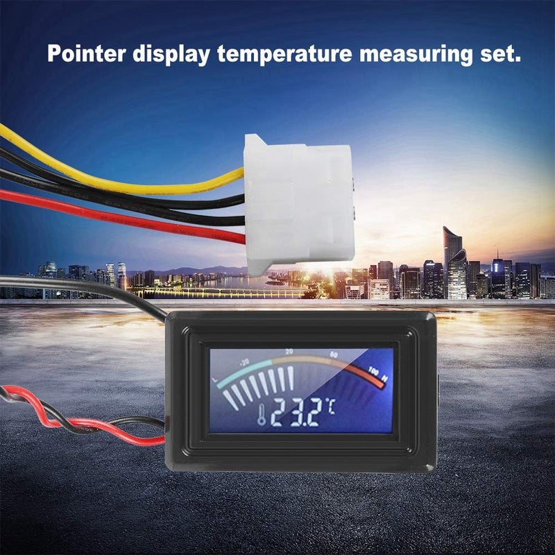 fosa Pointer Display Thermometer with Probe, PC G1/4 Thread Water Cooling System Temperature Meter for Computer Laptop - Image 3